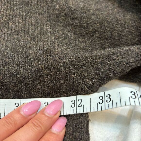 Women’s‎ Ivan Grundhal Brown Shetland Wool Asymmetrical Cardigan Sweater Medium - Picture 13 of 13